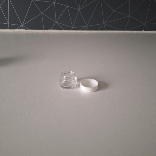 Pot 5 mL avec bouchon blanc